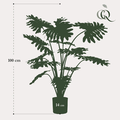 Künstlicher Philodendron, 80 cm – Grüne Deko für Ihr Zuhause