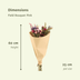Trockenblumen Feldblumenstrauß Rosa - Ø25cm, H:60cm Bild 3