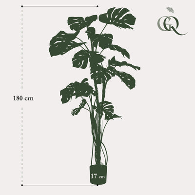 Kunstpflanze Monstera – 180 cm – Grüne Deko für Ihr Zuhause