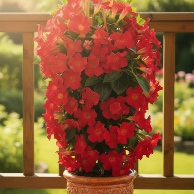 Mandevilla Sundaville Early Scarlet – Ø17cm – ↕55cm