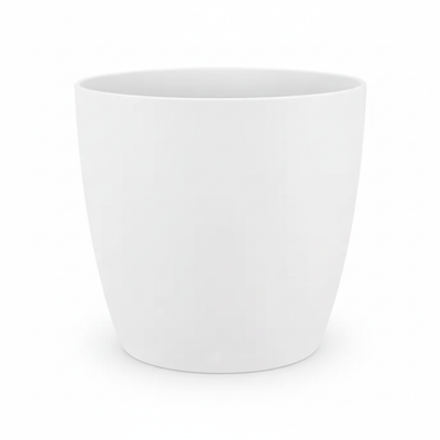 ELHO Brussels Round Plant Pot 25 cm White - Recycled Plastic