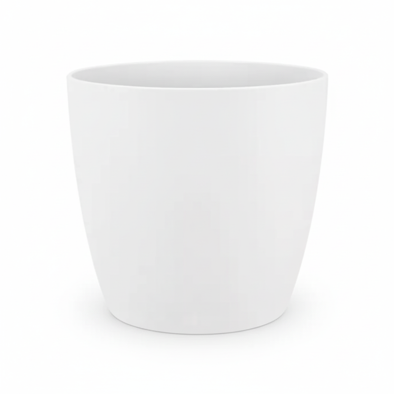 ELHO Brussels Round Plant Pot 25 cm White - Recycled Plastic