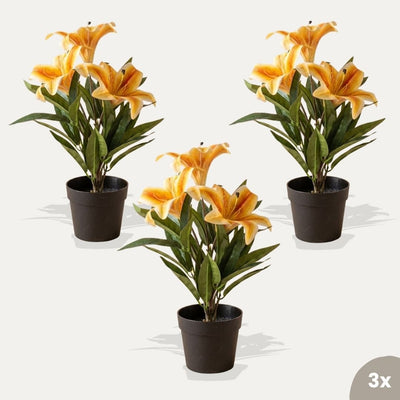 Lilie Gelb/orange 3 Stück - Bündelprodukt - Kunstpflanzen