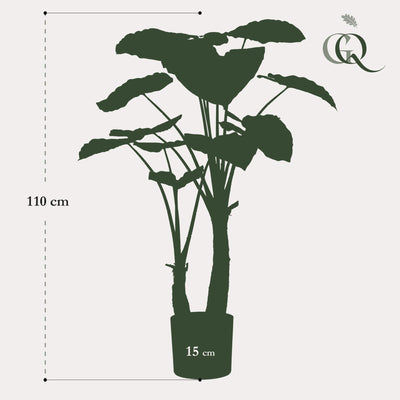 Kunstpflanze – Alocasia – Elefantenohr – 110 cm