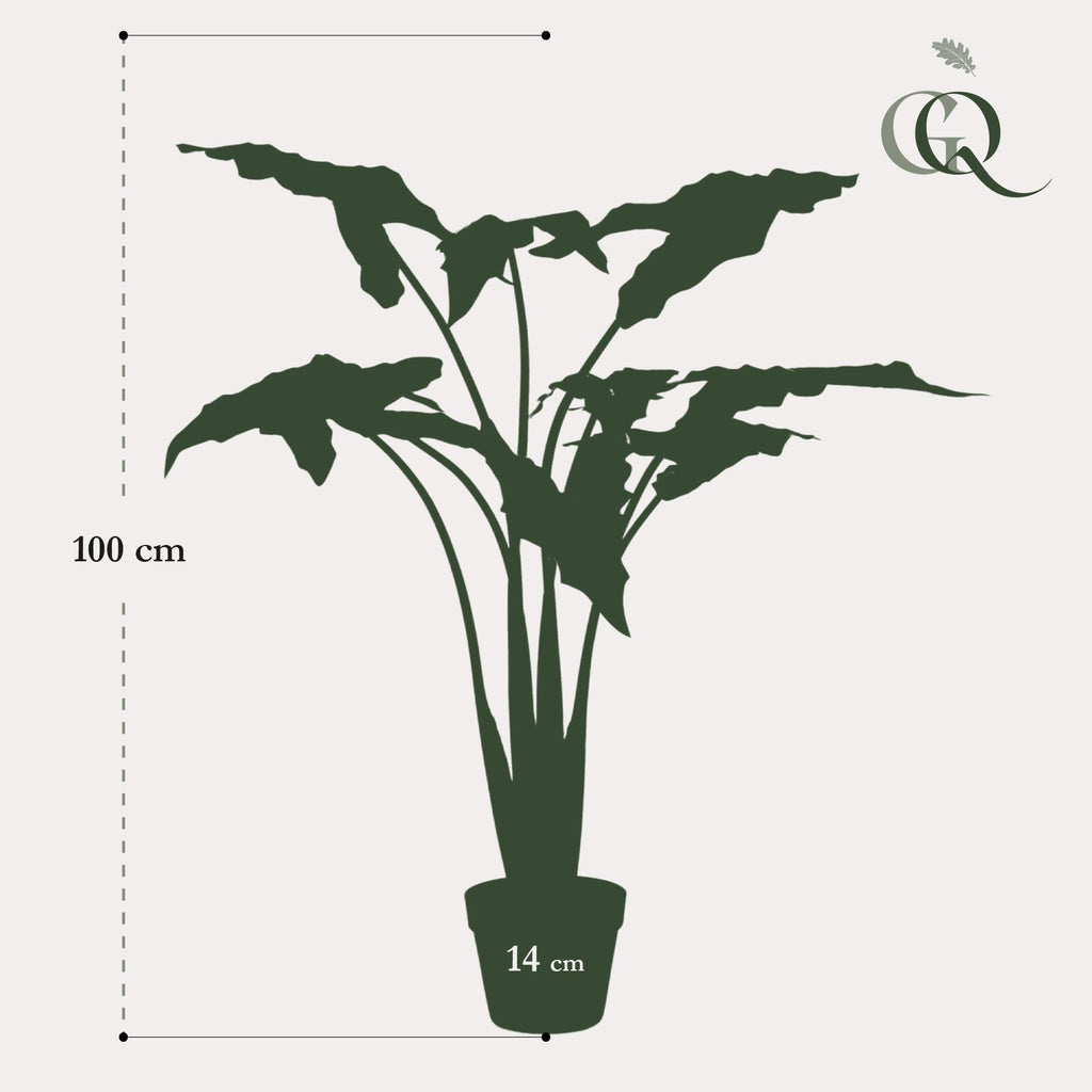 Kunstpflanze - Alocasia Frydek - 120 cm