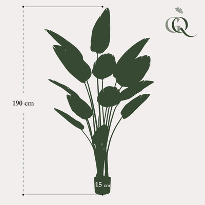 Kunstpflanze Strelitzia Nicolai (Paradiesvogelblume), 190 cm