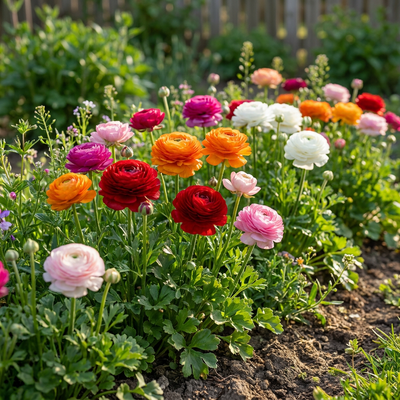 80x Ranunculus Mix: Sommerblüher, Zwiebelgröße 5/6