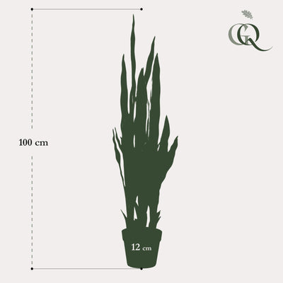 Kunstpflanze Sansevieria Trifasciata (Frauenzunge), 97 cm
