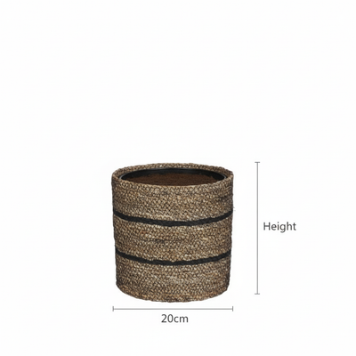 Basket Celestial black D20 - Elegant wicker basket for plants