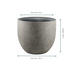 Grigio New Egg Pflanztopf D45 x H38 cm Naturbeton Look Bild 2