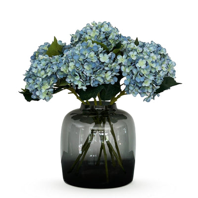 Kunsthortensien-Zweig Blau, 8er-Set, 52 cm