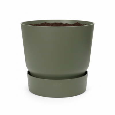 Elho Greenville Round Leaf Pot Green D25 cm - Modern & Sustainable
