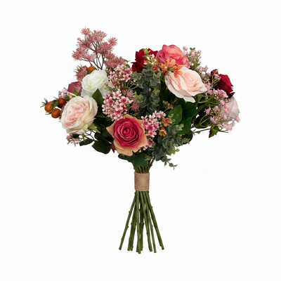 Kunstblumen - Bouquet M - Flame Roses - 45 cm