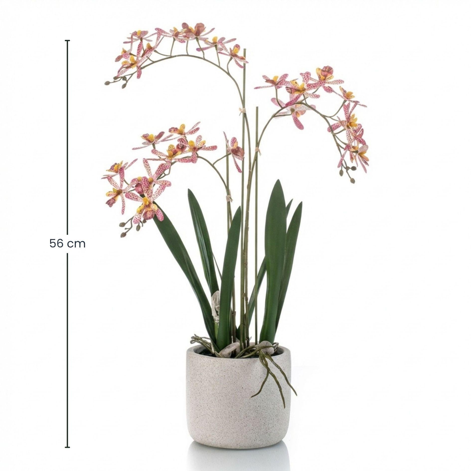 Renanthera Orchidee Roze in pot - 56 cm - Kunstplant