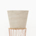 Pot Beige Washed L - 58x50cm with elegant leaf decoration Bild 2