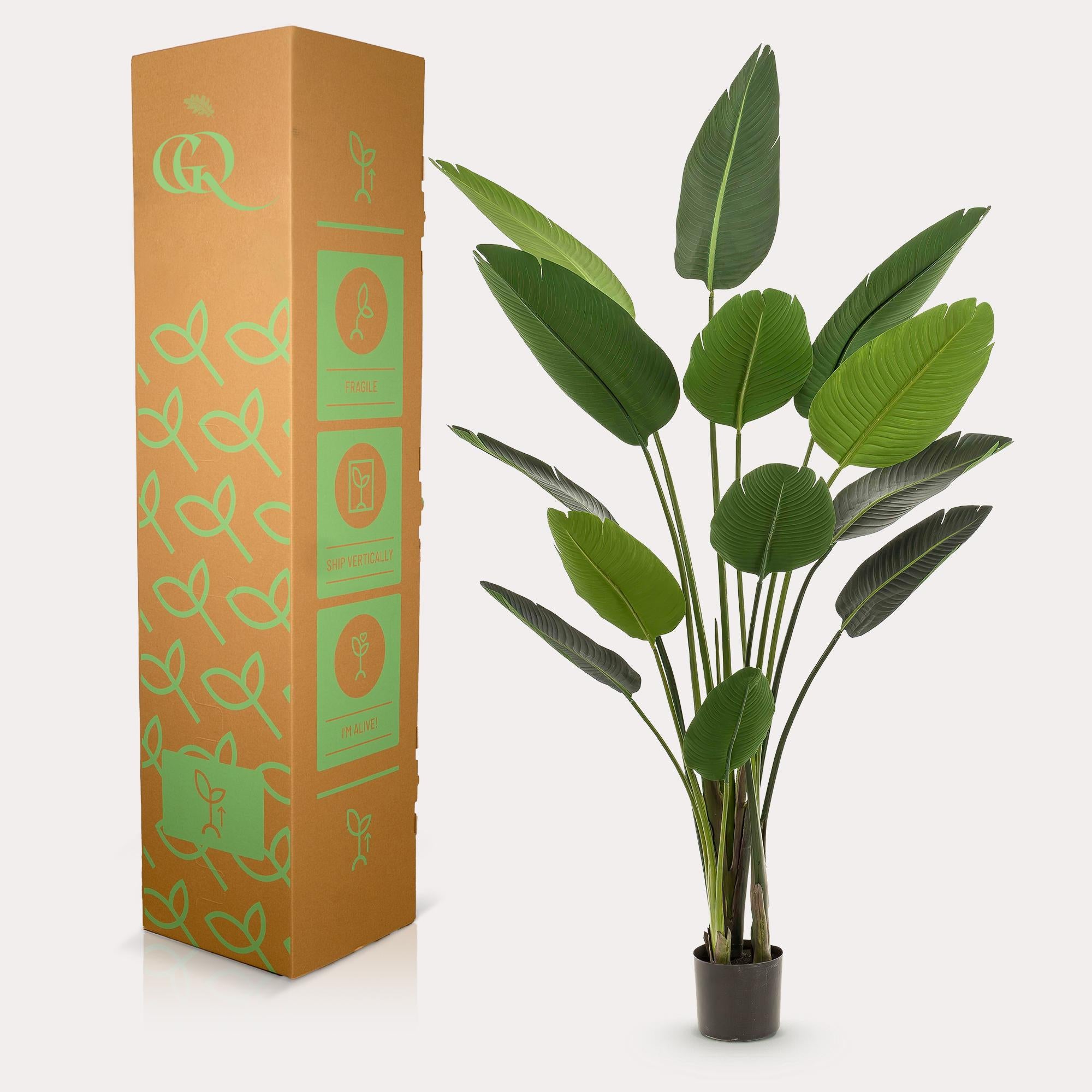 Kunstpflanze - Strelitzia Nicolai - Paradiesvogelblume - 190 cm