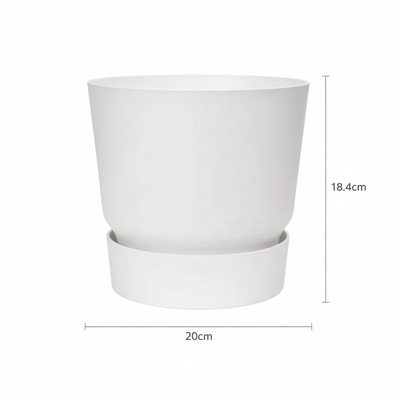 Elho Greenville Rund Pflanztopf 30cm Weiß - Modern & Langlebig