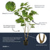 Artificial Ficus Umbrella Plant 125cm - Easy-Care Decorative Tree Bild 4