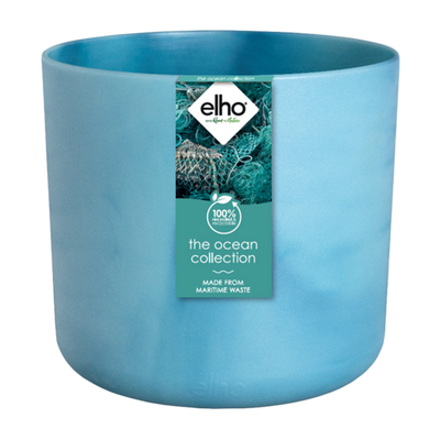 Elho Ocean Topf Rund Atlantikblau D14xH13