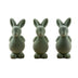 3x Osterhase Deko aus Samt – Grüner Frühling, 12,5 cm Bild 1