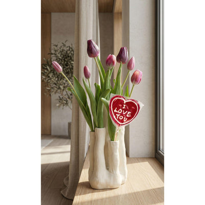 Künstliche Tulpen mit Mehrfachblütenvase – Elegantes Deko-Set