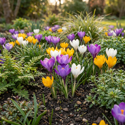 100x Krokus Artenmischung - Naturgarten-Zwiebeln - Gr. 5/6