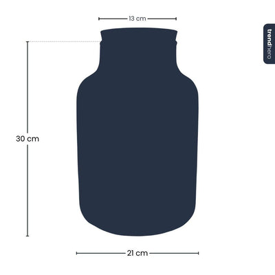 Terrariumflasche mit Beleuchtung – Milky – Ø 21 cm, Höhe 30 cm