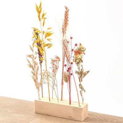 Holzständer für Trockenblumen - M - Mit 16 Löchern & Arrangement
