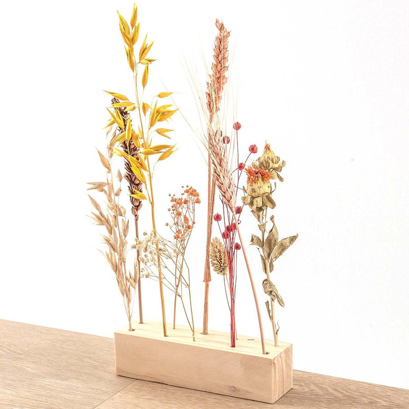 Holzständer für Trockenblumen - M - Mit 16 Löchern & Arrangement