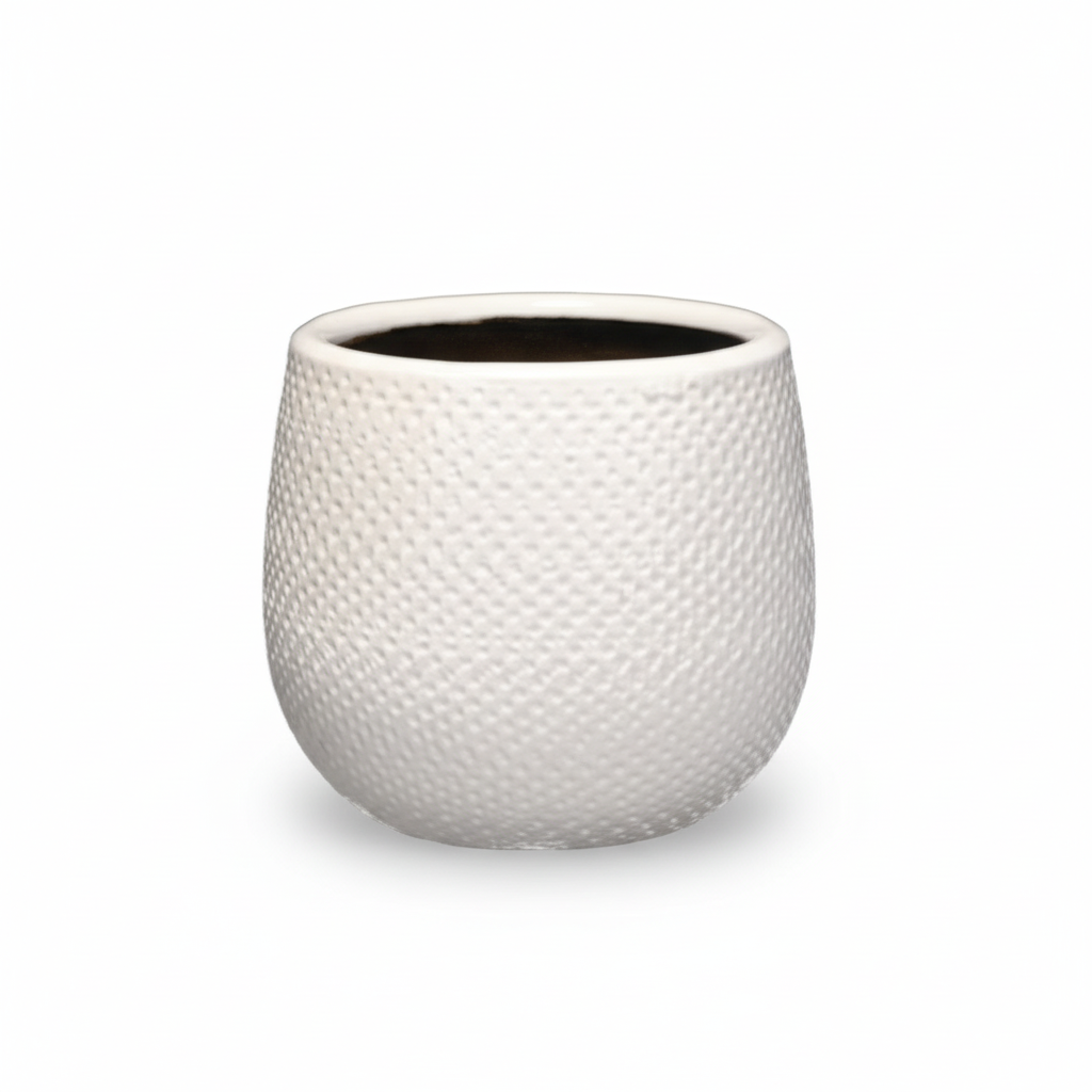 Pot Gabriel rond wit D14