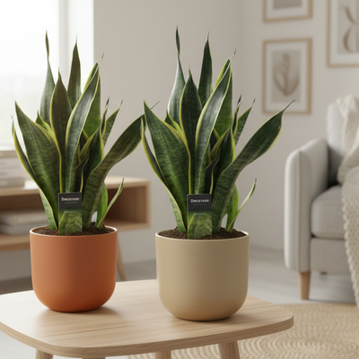2x Sansevieria Futura Superba, 45cm, Ø14cm Topf