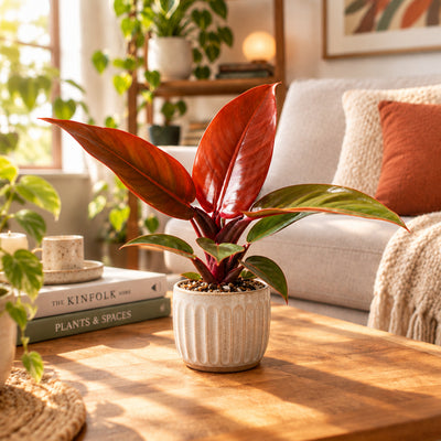 Philodendron Sun Red: Tropisches Highlight im 6cm Topf