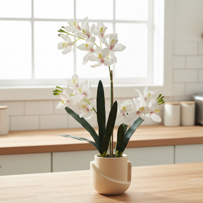 Künstliche Phalaenopsis Orchidee 71cm mit Topf