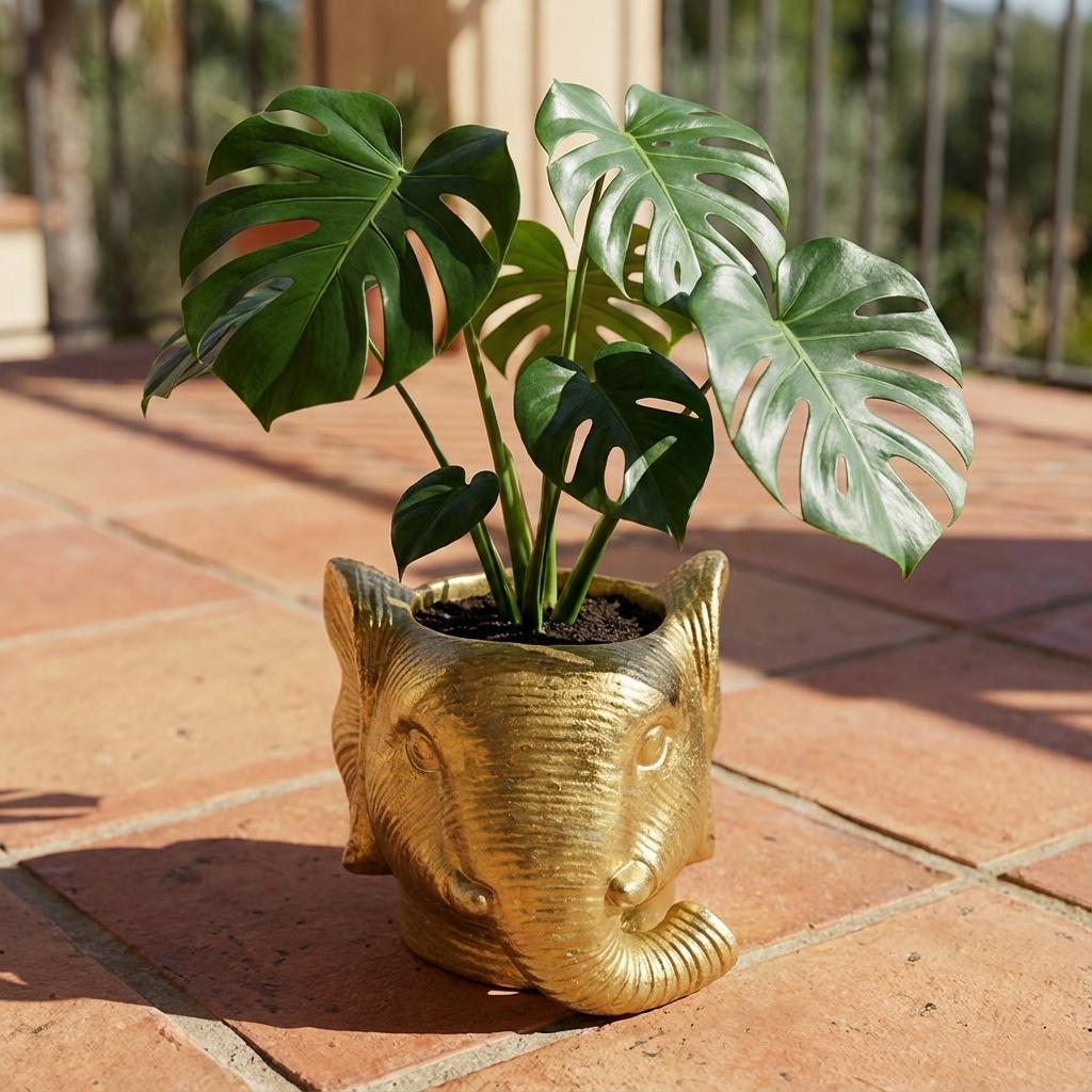 Planter Olifant D11/12x10cm - Gold - D11/12x10cm