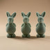 3x Osterhase Deko aus Samt – Grüner Frühling, 12,5 cm Bild 3