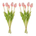 Tulpen boeket Roze - 10 stuks - 'Real Touch' Kunst tulpen - 42 cm (Pink) Bild 2