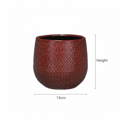 Round Pot Gabriel Bordeaux D14 - Elegant Design for Your Plants
