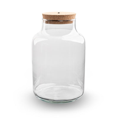 Terrariumflasche mit Beleuchtung – Milky – Ø 21 cm, Höhe 30 cm