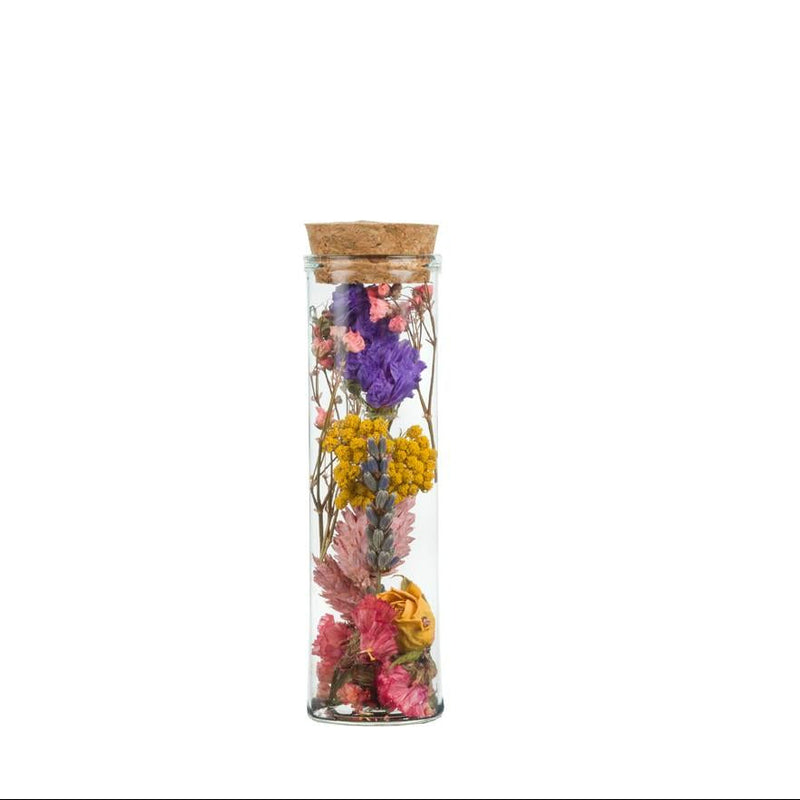 Dried Flowers Wish Bottle Small, Multicolor Decoration, 12 pieces, ↕10cm