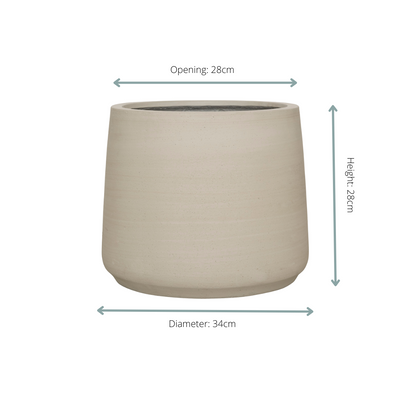 Terrakotta-Topf Jumbo Patt Beige 34x28 cm - Rustikal & Elegant