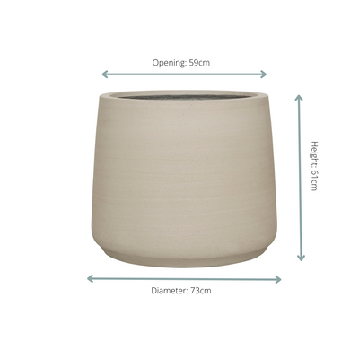 Topf Jumbo Patt Beige Gewaschen D73 x H61
