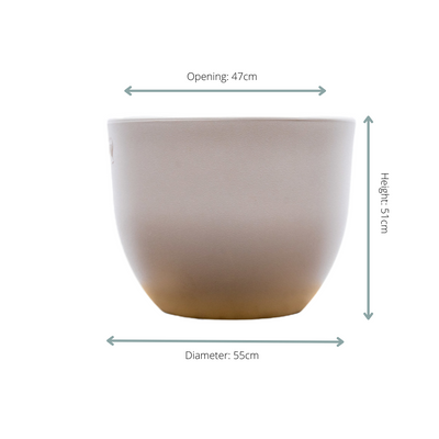 Eggy Taupe Planter D55 x H43 cm