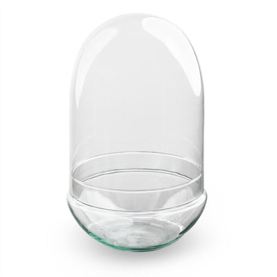 Eiförmige Terrariumflasche Egg XL mit Glaskuppel, 30cm hoch