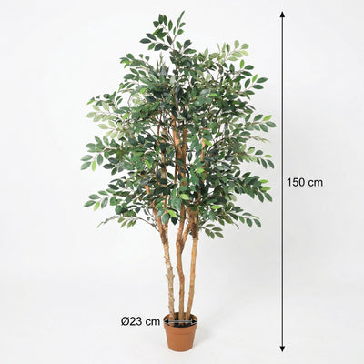 KÜNSTLICHER Ficus Exotica Kunstpflanze, 150 cm, UV-beständig