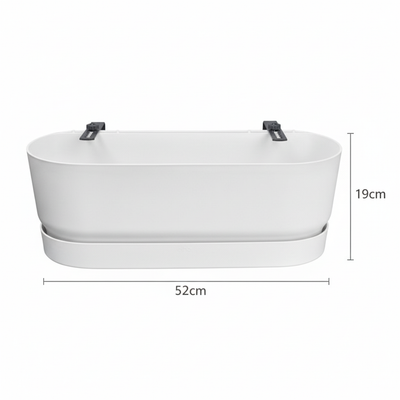 Elho Pot Greenville Easy Balcony D25 cm - White for Balcony & Terrace