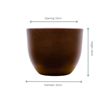 Planter Eggy Bronze - D65 x H51 cm, Modern & Versatile