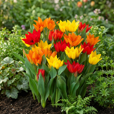 100x Tulipa Praestans Mix - Prächtige Tulpe Mix - Frühblüher Zwiebeln