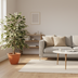 Künstliche Ficus benjamina variegata, 85 cm - Elegante Kunstpflanze Bild 2