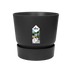 Elho Greenville Runder Topf Schwarz D14 x H13 - Eleganz für Ihre Pflanzen Bild 1