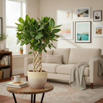 Ficus Benghalensis Audrey geflochten – 150 cm, Zimmerpflanze